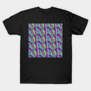 Contemporary Retro Abstract Purple Surface Pattern - Hall of Mirrors T-Shirt